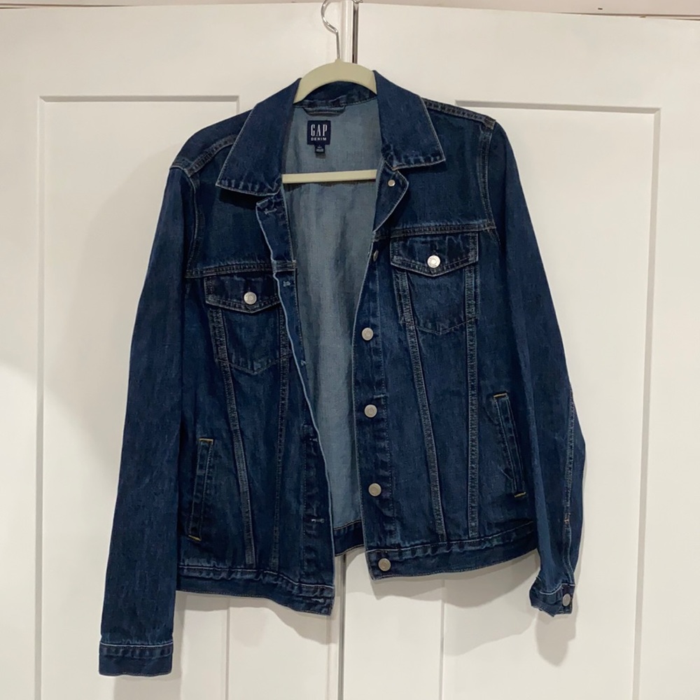 Gap L Tall Dark wash women’s Jacket